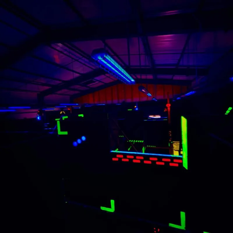 vue d'ensemble sur le labyrinthe du laser game